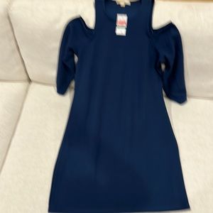 Michael Michael Kors Large Winter Teal cold shoulder dress